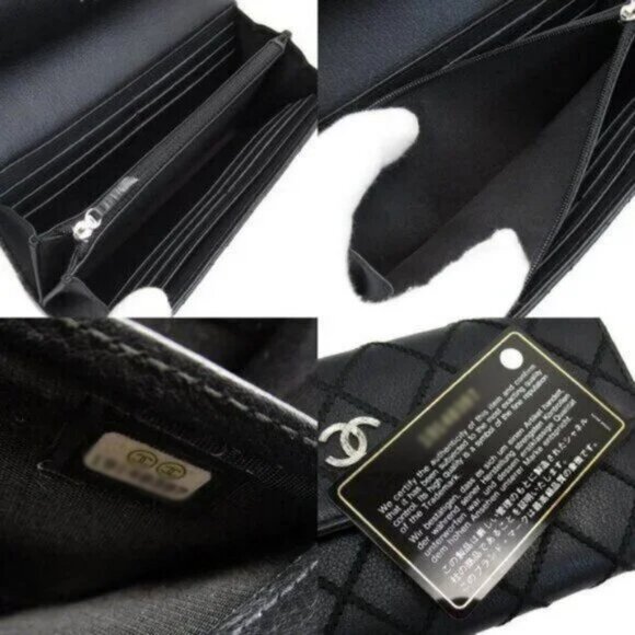 CHANEL CC Wild Stitch Lambskin Wallet with Chain Shoulder Crossbody Purse Tote - Picture 15 of 15